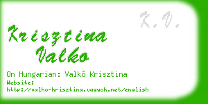 krisztina valko business card